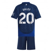 Manchester United Diogo Dalot #20 Udebanesæt Børn 2024-25 Kortærmet (+ Korte bukser)